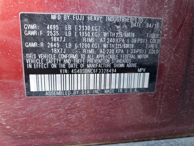 VIN 4S4BSBNC6F3328494 2015 Subaru Outback, 2.5I Lim... no.13