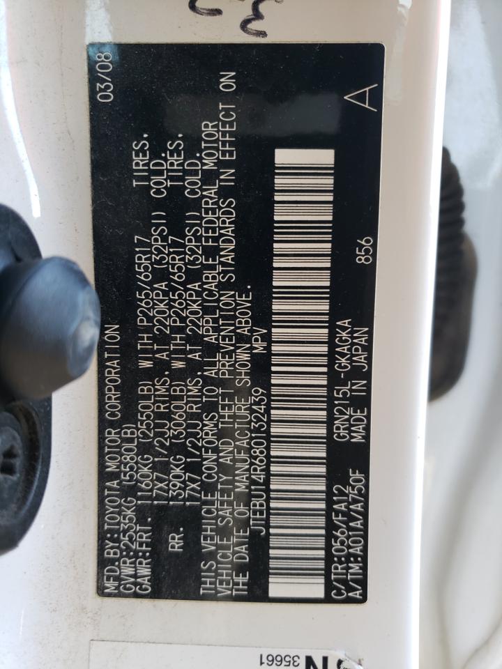 JTEBU14R680132439 2008 Toyota 4Runner Sr5