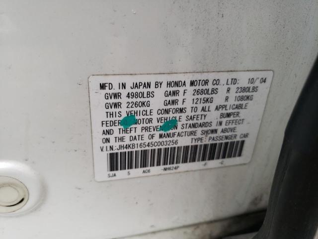 2005 Acura Rl VIN: JH4KB16545C003256 Lot: 44918804