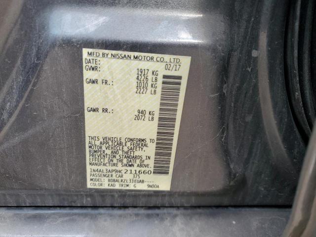 2017 NISSAN ALTIMA 2.5 1N4AL3AP9HC211660