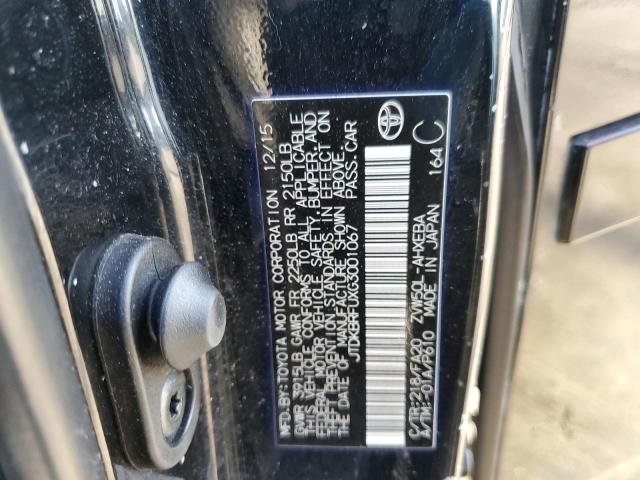2016 TOYOTA PRIUS JTDKBRFUXG3001067