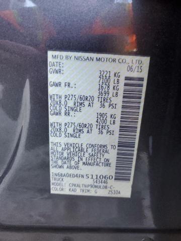 2015 NISSAN TITAN S 1N6BA0ED4FN511060