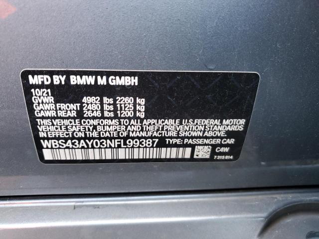2022 BMW M3 COMPETI WBS43AY03NFL99387