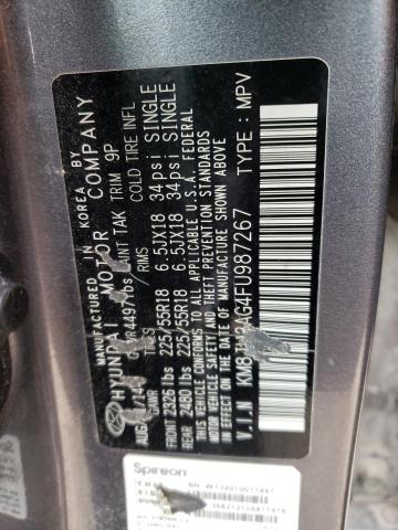 2015 HYUNDAI TUCSON LIM KM8JU3AG4FU987267