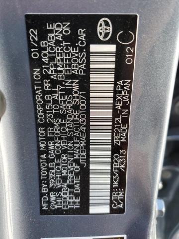 2022 TOYOTA COROLLA LE JTDEPMAE4N3010071