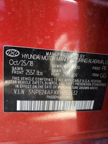 2019 HYUNDAI SONATA SE 5NPE24AFXKH752532