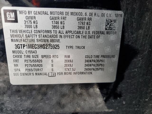 2017 GMC SIERRA C15 - 3GTP1MEC3HG275925
