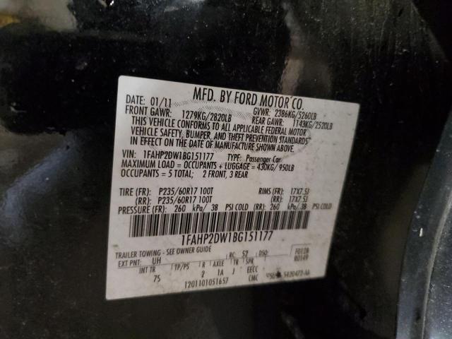 1FAHP2DW1BG151177 2011 Ford Taurus Se