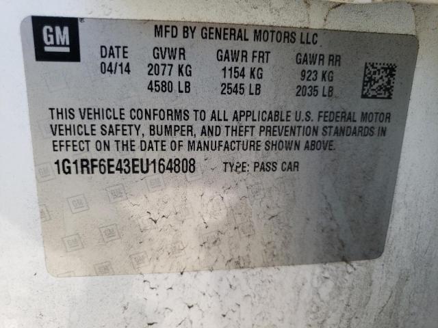 VIN 1G1RF6E43EU164808 2014 Chevrolet Volt no.13