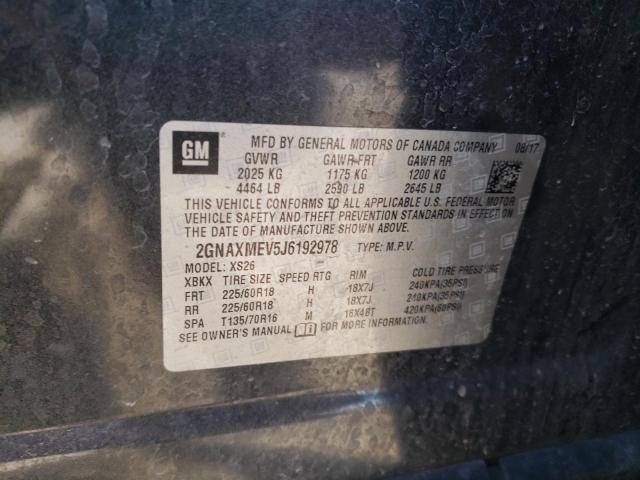 2018 CHEVROLET EQUINOX PR - 2GNAXMEV5J6192978