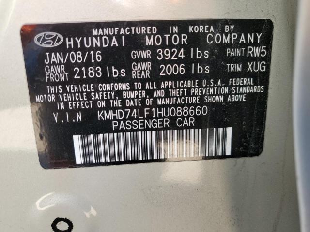 VIN KMHD74LF1HU088660 2017 HYUNDAI ELANTRA no.12