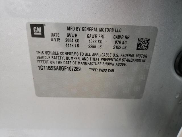 2016 CHEVROLET MALIBU LIM 1G11B5SA0GF107289