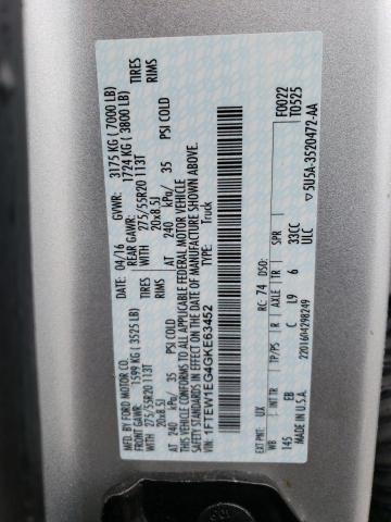 2016 FORD F150 SUPER 1FTEW1EG4GKE63452