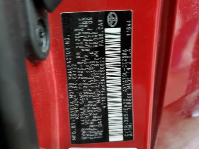 2022 TOYOTA CAMRY NIGH - 4T1S11AK5NU050822