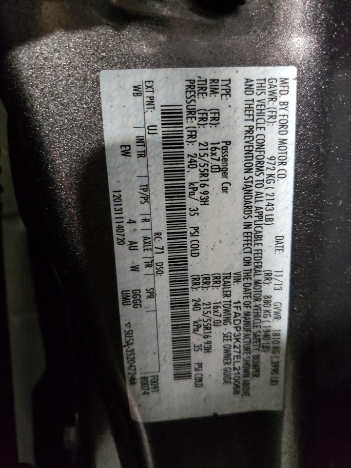 1FADP3K27EL210068 2014 Ford Focus Se