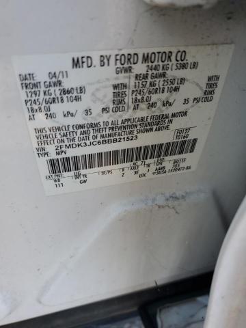 2011 Ford Edge Sel VIN: 2FMDK3JC6BBB21523 Lot: 42882114