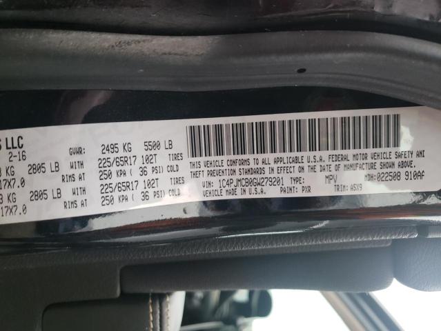 2016 JEEP CHEROKEE L 1C4PJMCB0GW279201