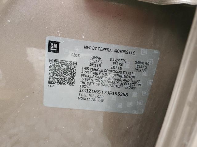 2018 CHEVROLET MALIBU LT 1G1ZD5ST7JF195358