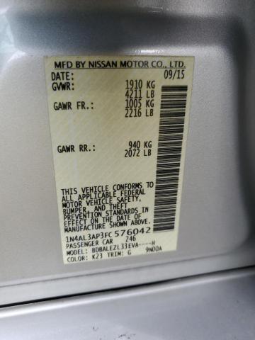 2015 NISSAN ALTIMA 2.5 1N4AL3AP3FC576042