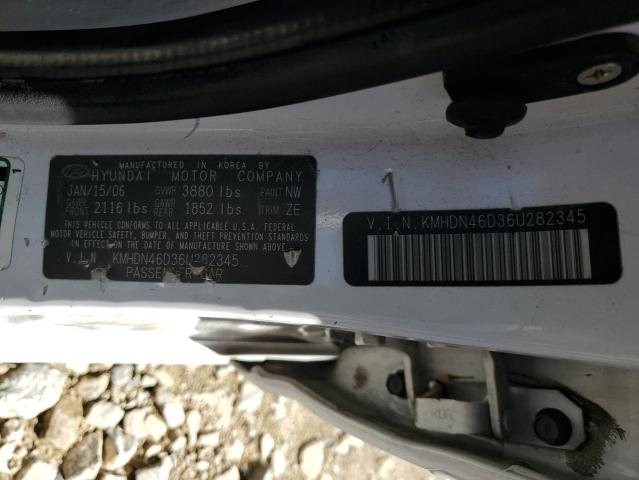 KMHDN46D36U282345 2006 Hyundai Elantra Gls