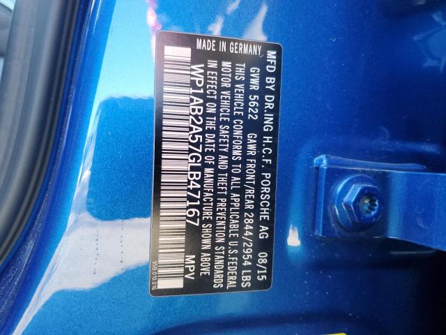 2016 PORSCHE MACAN S WP1AB2A57GLB47167