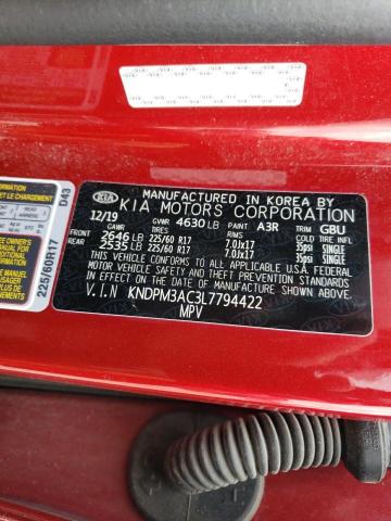 2020 KIA SPORTAGE L KNDPM3AC3L7794422