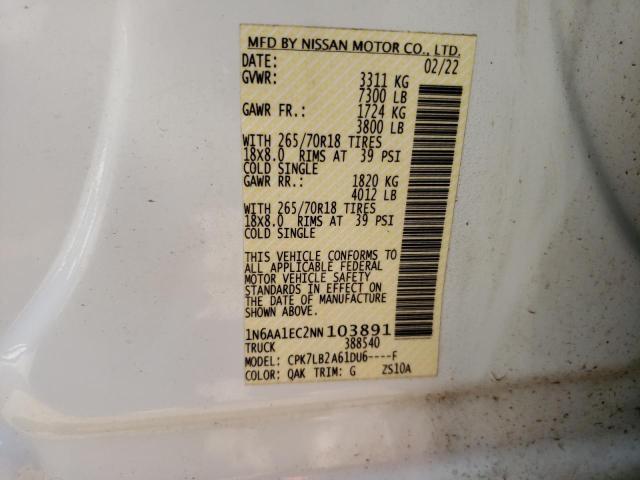 2022 NISSAN TITAN S 1N6AA1EC2NN103891