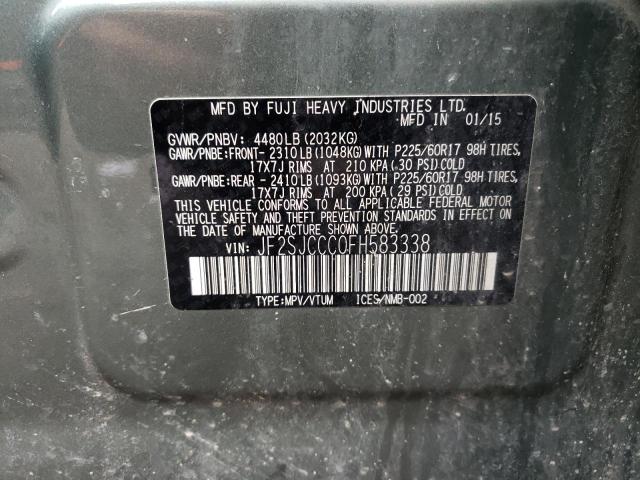2015 SUBARU FORESTER 2 JF2SJCCC0FH583338