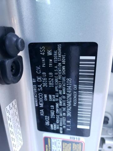 2022 KIA RIO LX - 3KPA24AD2NE494108