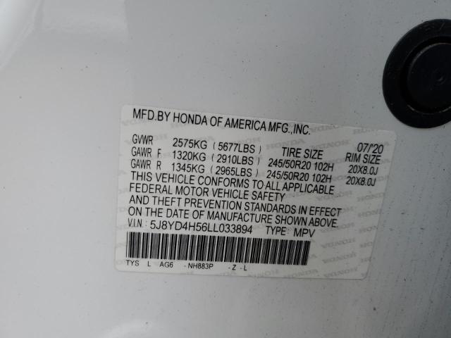 5J8YD4H56LL033894 Acura MDX TECHNO 13