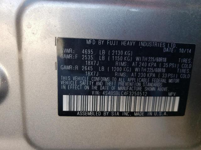 2015 SUBARU OUTBACK 2. - 4S4BSBLC4F3250512