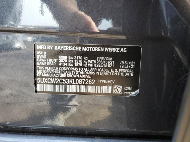 VIN 5UXCW2C53KL087262 2019 BMW X7, Xdrive40I no.13