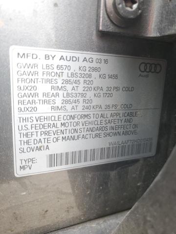 VIN WA1LAAF72HD010435 2017 Audi Q7, Premium Plus no.13