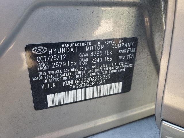 2013 Hyundai Azera VIN: KMHFG4JG2DA218235 Lot: 43673204