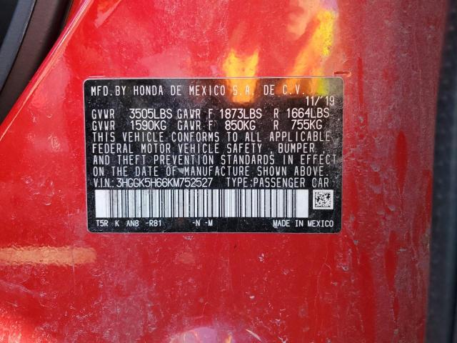 2019 HONDA FIT SPORT - 3HGGK5H66KM752527
