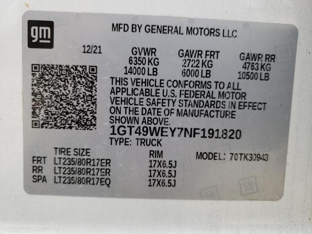 2022 GMC SIERRA K35 - 1GT49WEY7NF191820