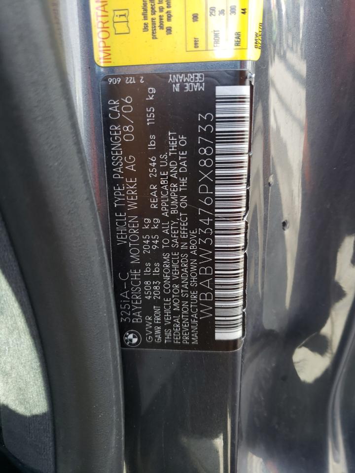 WBABW33476PX88733 2006 BMW 325 Ci