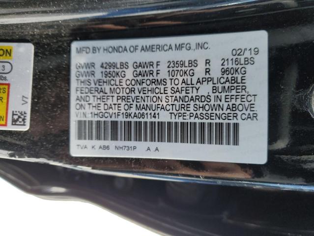 2019 HONDA ACCORD LX 1HGCV1F19KA061141