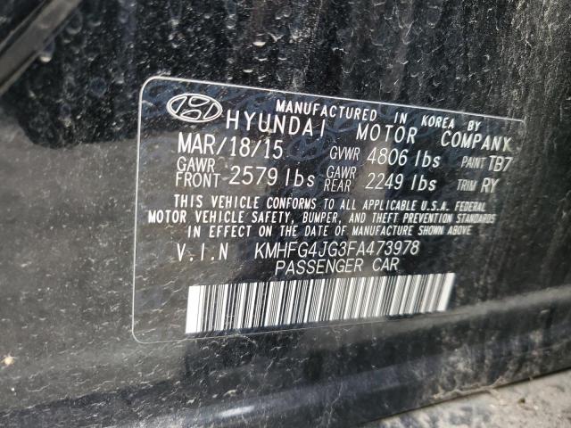 2015 HYUNDAI AZERA KMHFG4JG3FA473978