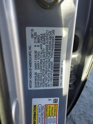 2018 HONDA ACCORD SPO 1HGCV1F37JA223557