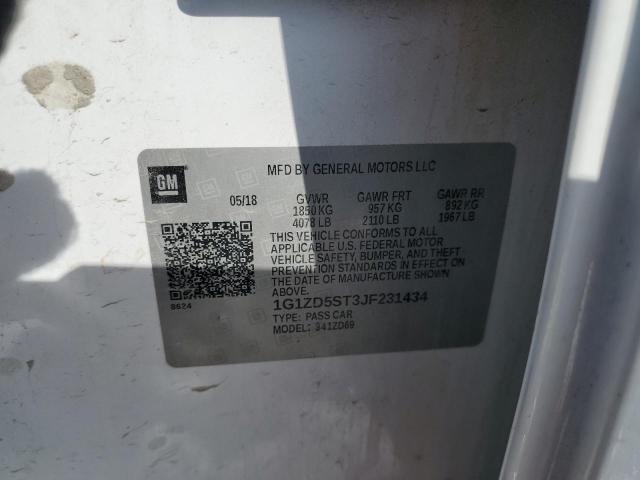 2018 Chevrolet Malibu Lt VIN: 1G1ZD5ST3JF231434 Lot: 42716114