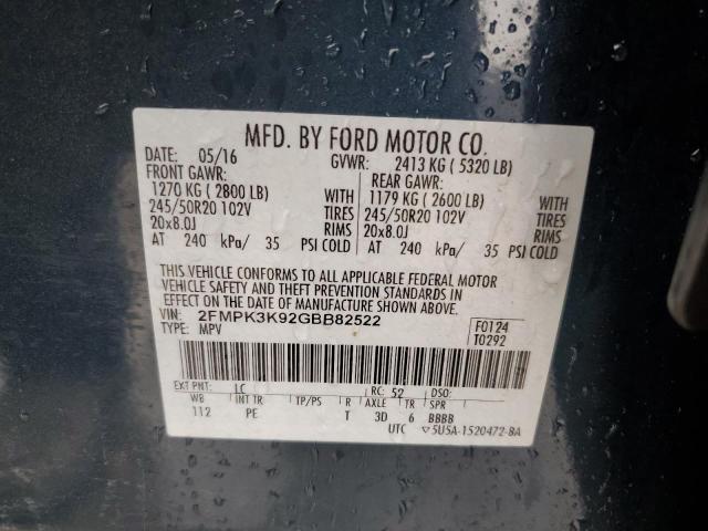 2016 FORD EDGE TITAN 2FMPK3K92GBB82522