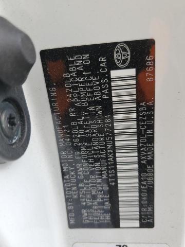 2021 TOYOTA CAMRY NIGH - 4T1S11AKXMU577284