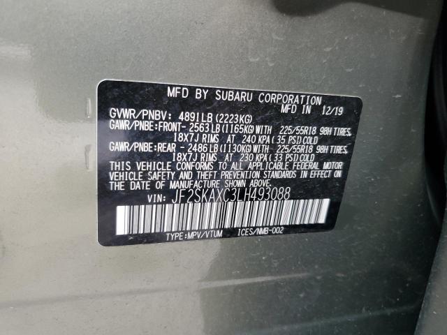 2020 SUBARU FORESTER T - JF2SKAXC3LH493088