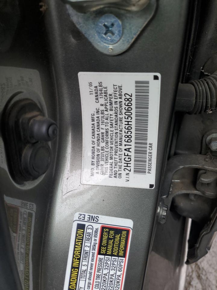 2HGFA16856H506682 2006 Honda Civic Ex