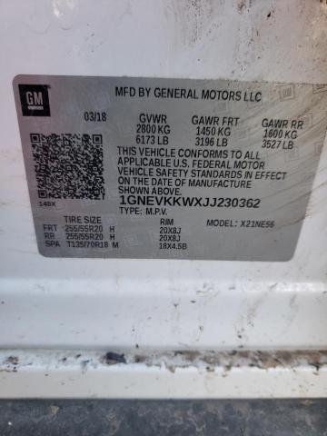 2018 CHEVROLET TRAVERSE H 1GNEVKKWXJJ230362