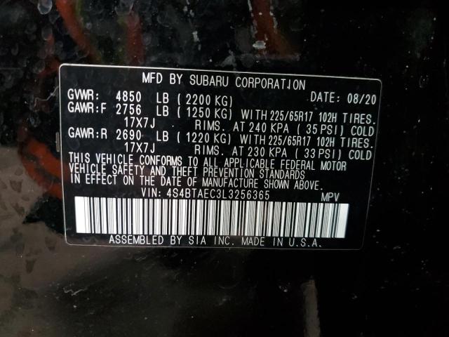 2020 SUBARU OUTBACK PR 4S4BTAEC3L3256365