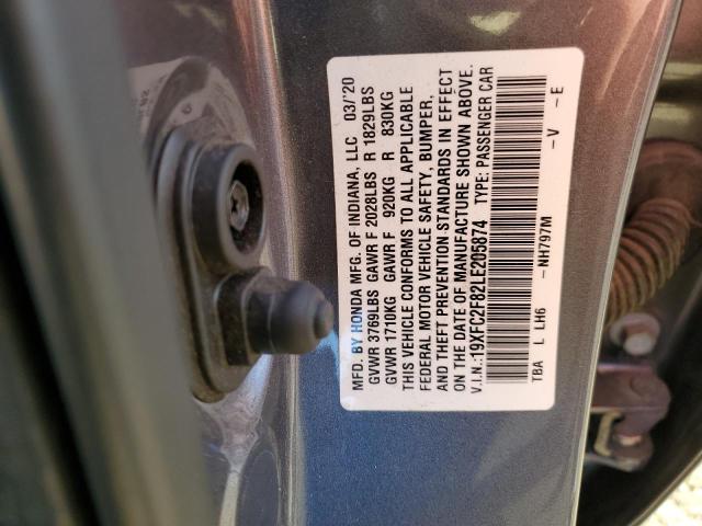 2020 HONDA CIVIC SPOR 19XFC2F82LE205874