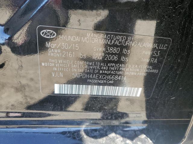 2016 HYUNDAI ELANTRA SE 5NPDH4AEXGH668414