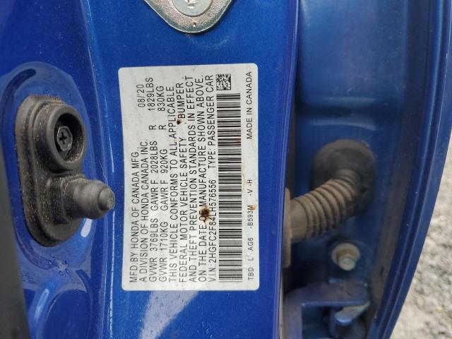 2020 HONDA CIVIC SPOR 2HGFC2F84LH576556